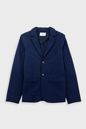 Assembly Blazer - Navy Crinkle Stripe
