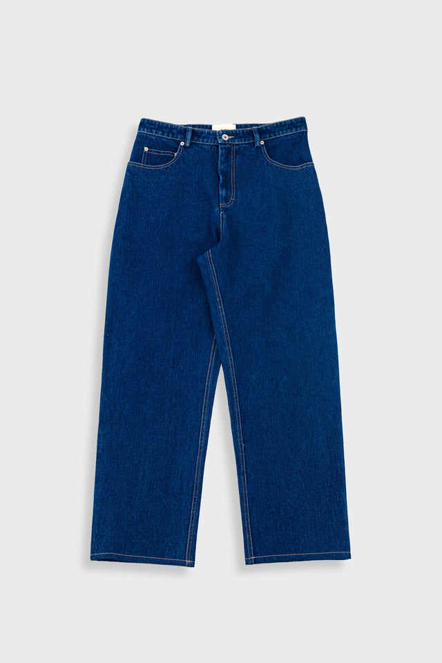 Barrel Leg Trouser - Deep Denim