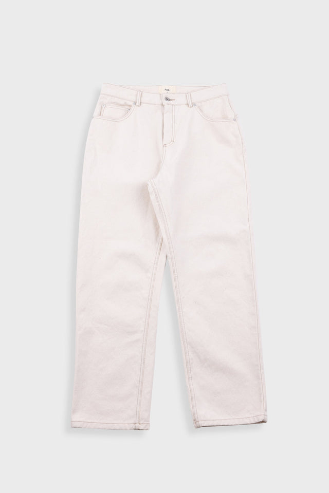 Barrel Leg Jean - Ecru Canvas