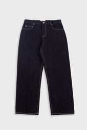 Barrel Leg Trouser - Black Denim