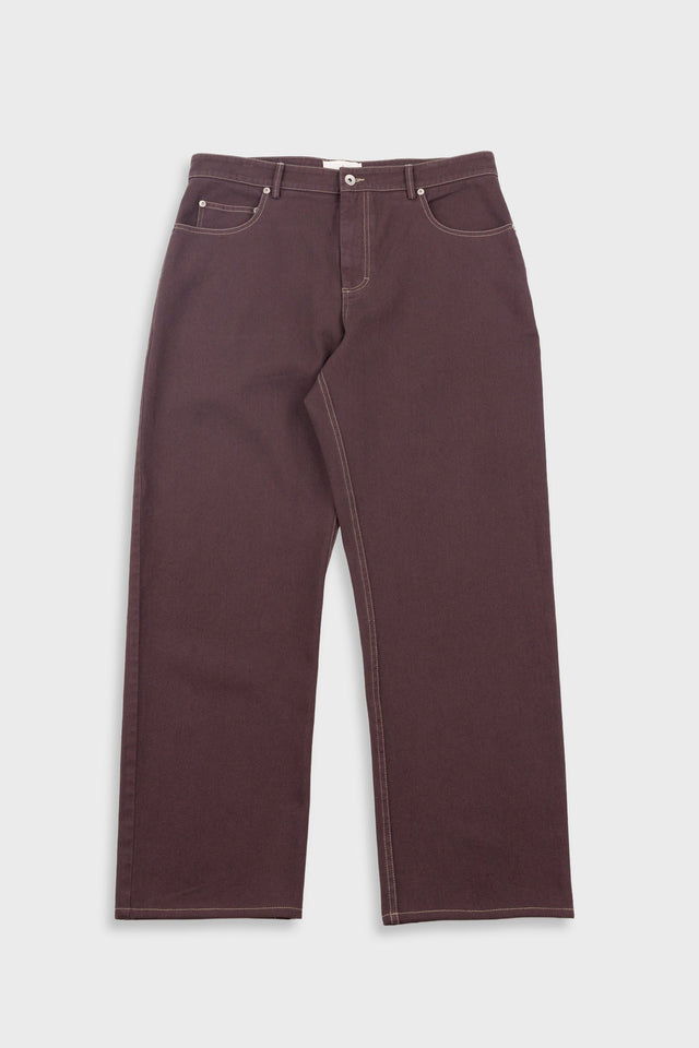 Barrel Leg Trouser - Soft Brown Twill