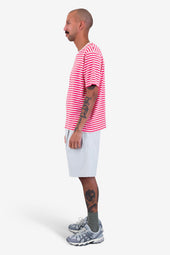 Classic Striped T Shirt Raspberry Stripe