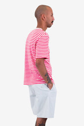 Classic Striped T Shirt Raspberry Stripe