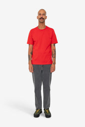 Contrast Sleeve T Shirt Crimson
