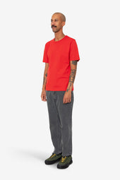 Contrast Sleeve T Shirt Crimson