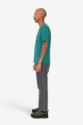 Contrast Sleeve T Shirt Phthalo Green