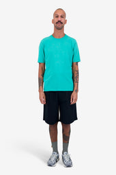 Contrast Sleeve T Shirt Tropical Green