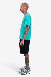 Contrast Sleeve T Shirt Tropical Green