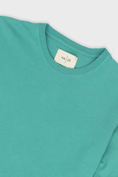 Contrast Sleeve T Shirt Tropical Green