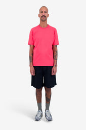 Contrast Sleeve T Shirt Raspberry