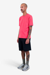 Contrast Sleeve T Shirt Raspberry