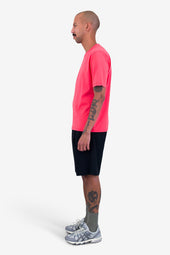 Contrast Sleeve T Shirt Raspberry