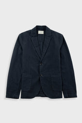 Cotton Linen Blazer - Soft Black