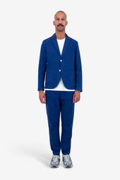 Cotton Linen Blazer Deep Blue