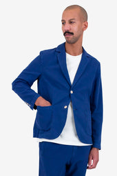 Cotton Linen Blazer Deep Blue