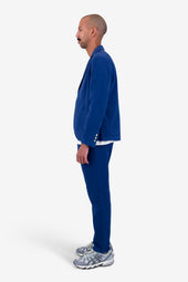 Cotton Linen Blazer Deep Blue