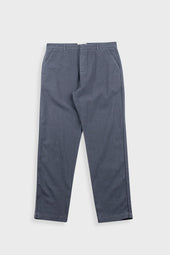 Fixed Waistband Cotton Linen Trouser - Charcoal