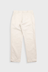 Fixed Waistband Cotton Linen Trouser - Natural Linen Canvas
