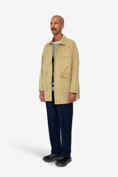 Detachable Liner Car Coat Fossil Slub