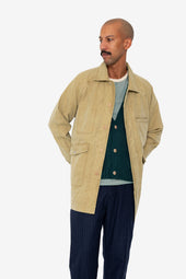 Detachable Liner Car Coat Fossil Slub