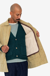 Detachable Liner Car Coat Fossil Slub