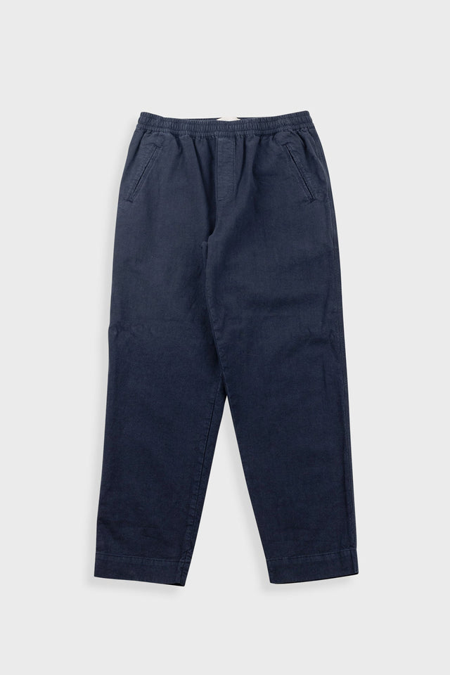 Drawcord Assembly Pant - Dark Navy Cotton Linen