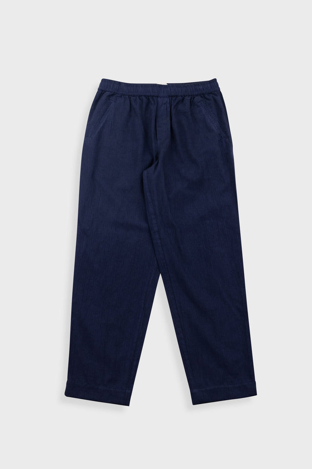 Drawcord Assembly Pant - Navy Herringbone