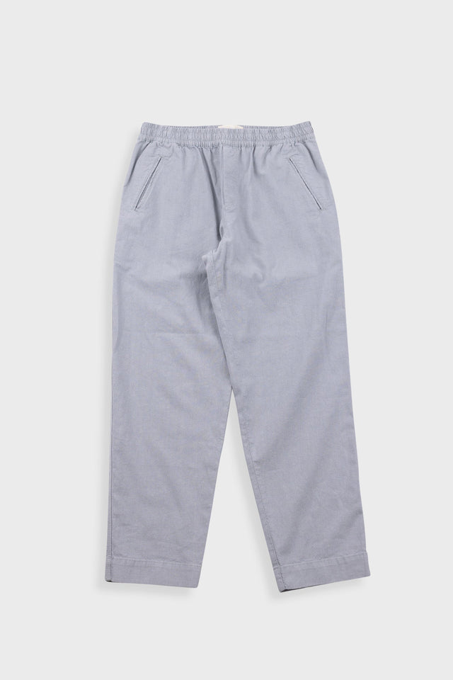 Drawcord Assembly Pant - Silver Grey Cotton Linen