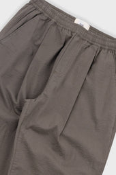 Drawcord Loose Trousers Dark Seersucker