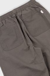 Drawcord Loose Trousers Dark Seersucker