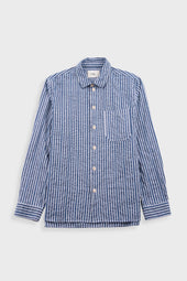 Easy Fit Shirt - Indigo Crinkle Mini Check