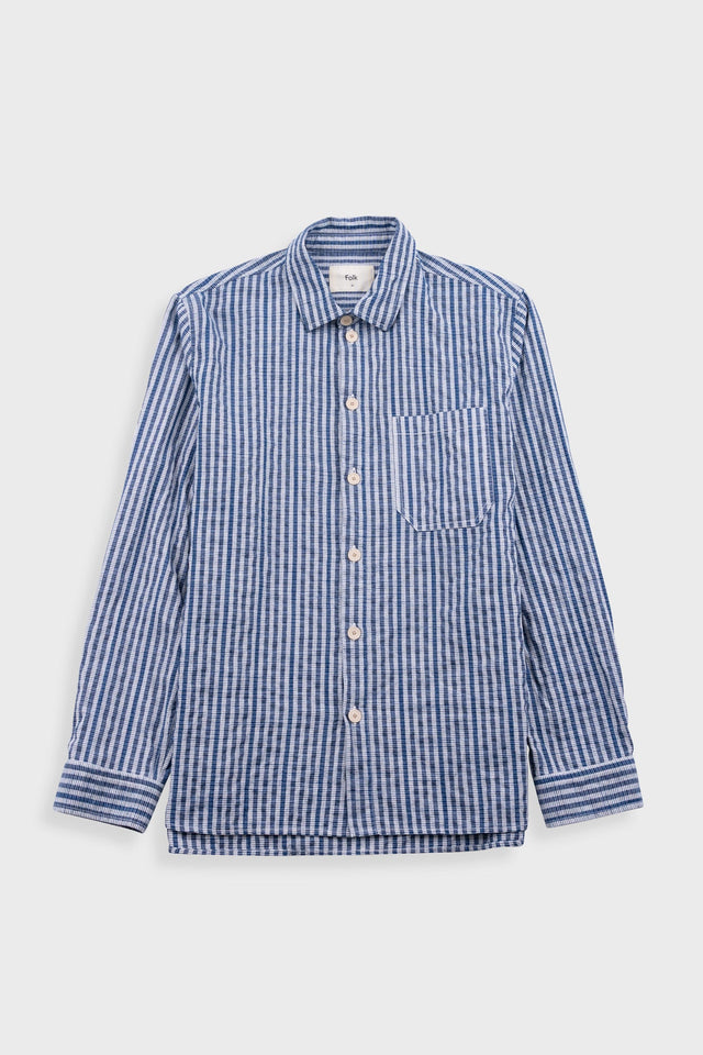 Easy Fit Shirt - Indigo Crinkle Mini Check