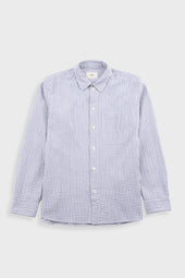 Easy Fit Shirt - Soft Blue Mini Check