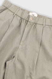 Elasticated Wide Fit Short Sage Herringbone