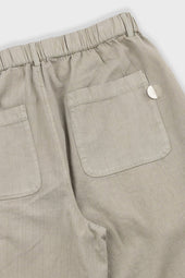 Elasticated Wide Fit Short Sage Herringbone