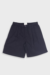 Elasticated Wide Fit Short - Black Seersucker