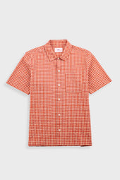 Gabe Shirt Red Oxide Textured Check