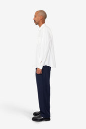 Herringbone Curve Shirt Off White