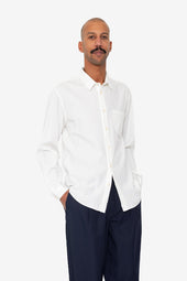 Herringbone Curve Shirt Off White
