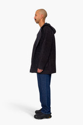 Hooded Car Coat Brown Texture