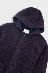 Hooded Car Coat Brown Texture