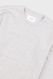 Long Sleeve Textured T Shirt Light Grey Melange