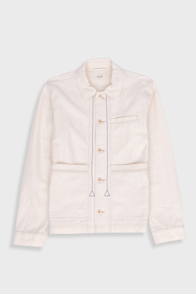 Lunar Jacket - Ecru Crinkle Canvas