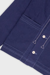 Lunar Jacket Ink Blue Crinkle Canvas