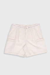 Lunar Shorts - Ecru Crinkle Canvas
