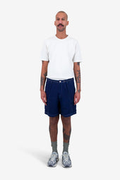 Lunar Shorts Ink Blue Crinkle Canvas