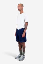 Lunar Shorts Ink Blue Crinkle Canvas