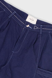 Lunar Shorts Ink Blue Crinkle Canvas