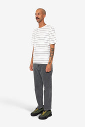 Microstripe T Shirt Ecru Grape