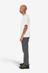 Microstripe T Shirt Ecru Grape